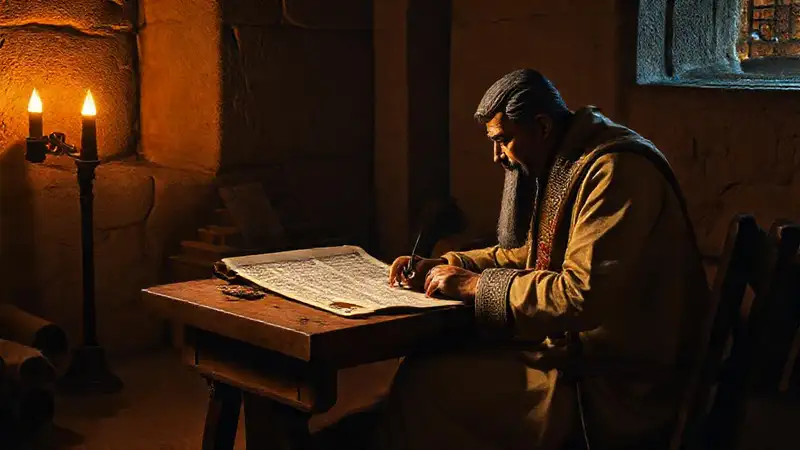 Here’s a concise sentence capturing the essence:“Scribe meticulously wrote hieroglyphs in ancient Egypt.”