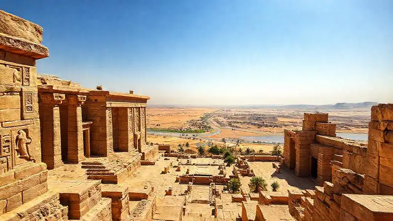 Heres the concise sentence:Kushite ruins exhibit ancient Egyptian grandeur